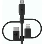 Belkin Regular USB to Lightning / Type-C / micro USB Cable Μαύρο 1m (CAC001BT1MBK) - Image 4