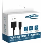 Ansmann Regular USB 2.0 to micro USB Cable Μαύρο 1m (1700-0129) - Image 6