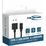 Ansmann USB 2.0 Cable USB-C male - USB-A Μαύρο 1m 1700-0130 - Image 5