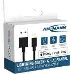 Ansmann Regular USB to Lightning Cable Μαύρο 1m (1700-0131) - Image 5