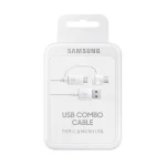 Samsung Regular USB to micro USB / Type-C Cable 3A Λευκό 1.5m (EP-DG930DWEGWW)