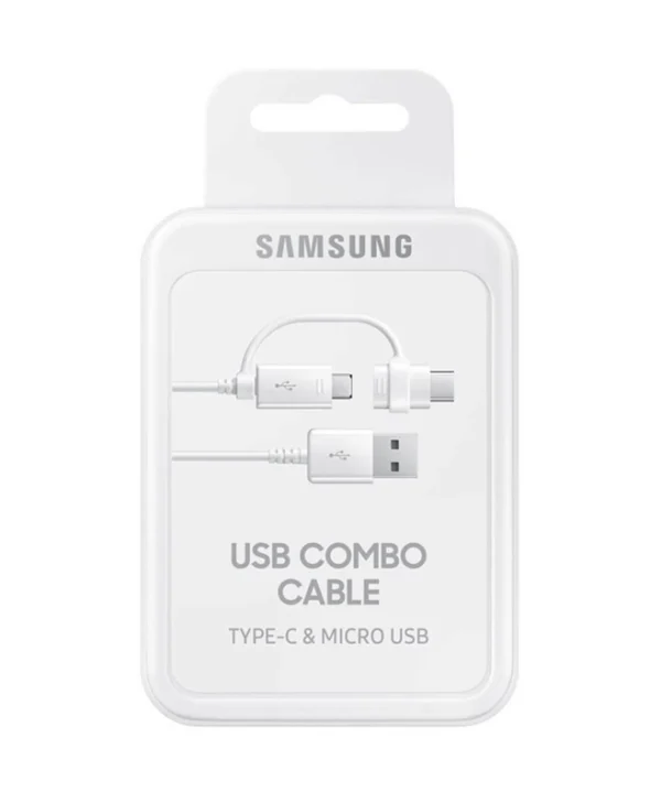 Samsung Regular USB to micro USB / Type-C Cable 3A Λευκό 1.5m (EP-DG930DWEGWW)
