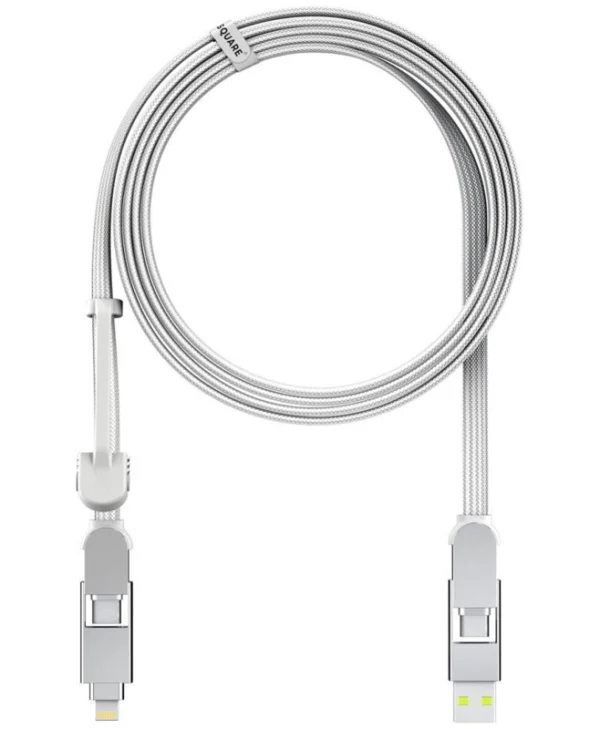 Rolling Square USB-A to Lightning Cable 100W Λευκό 2m XLM02R
