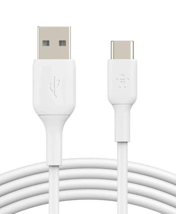 Belkin 2Pack USB 2.0 Cable USB-C male - USB-A 15W Λευκό 1m CAB001BT1MWH2PK CAB001bt1MWH2PK