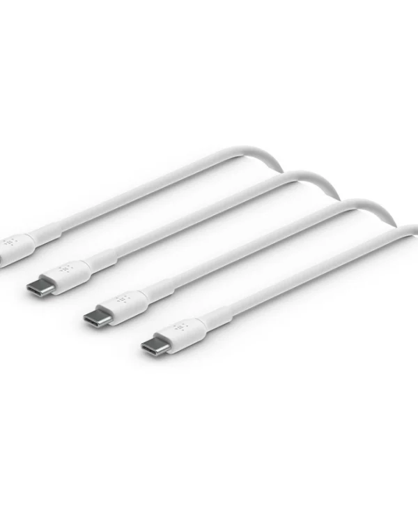 Belkin 2Pack USB 2.0 Cable USB-C male - USB-C 60W PD Λευκό 1m CAB003BT1MWH2PK CAB003bt1MWH2PK