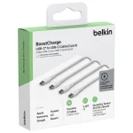 Belkin 2Pack USB 2.0 Cable USB-C male - USB-C 60W PD Λευκό 1m CAB003BT1MWH2PK CAB003bt1MWH2PK - Image 2