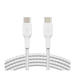Belkin 2Pack Braided USB 2.0 Cable USB-C male - USB-C 60W PD Λευκό 2m CAB004BT2MWH2PK - Image 2