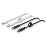Belkin 2Pack Braided USB 2.0 Cable USB-C male - USB-C PD Μαύρο 1m CAB011BT1MBW2PK CAB011bt1MBW2PK