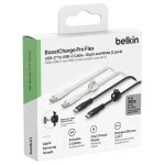Belkin 2Pack Braided USB 2.0 Cable USB-C male - USB-C PD Μαύρο 1m CAB011BT1MBW2PK CAB011bt1MBW2PK - Image 3