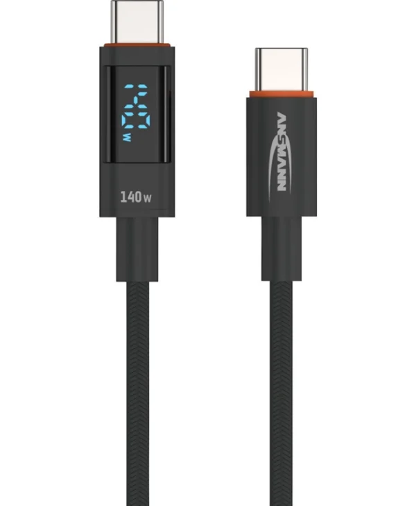 Ansmann USB 2.0 Cable USB-C male - USB-C 140W PD Γκρι 1.2m 1700-0176