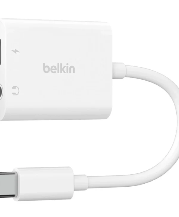 Belkin Μετατροπέας USB-C male σε 3.5mm / USB-C female Λευκό 1τμχ NPA004BTWH