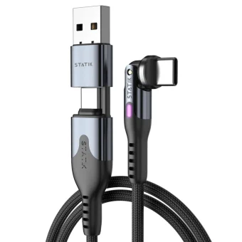 3M Braided USB 2.0 Cable USB-C male - USB-C Μαύρο 3m PUP-0455-10FT-CC