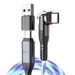 Statik Statik Powerpivot Pro Rotating 2-in-1 Regular USB to Type-C Cable Μπλε 2m PUP-0465-6FT-CC
