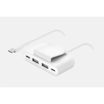 Belkin Hub 4 Θυρών USB 2.0 με σύνδεση USB-C Λευκό BUZ001BT2MWHB7