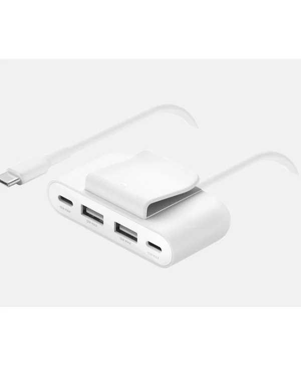 Belkin Hub 4 Θυρών USB 2.0 με σύνδεση USB-C Λευκό BUZ001BT2MWHB7