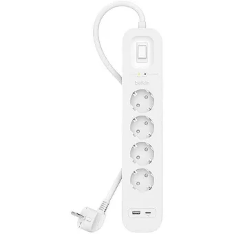 Belkin Πολύπριζο 4 Θέσεων με USB-C SRB001VF2M-V2
