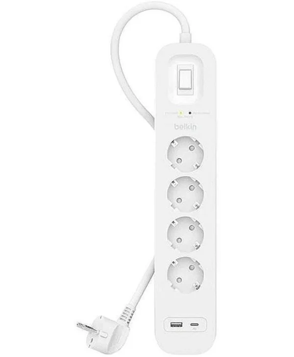 Belkin Πολύπριζο 4 Θέσεων με USB-C SRB001VF2M-V2