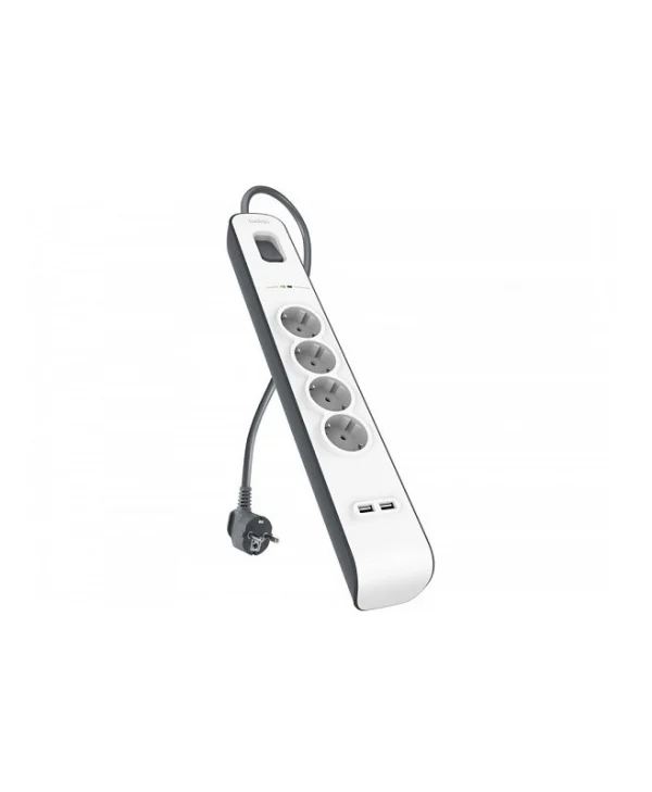 Belkin Πολύπριζο Aσφαλείας 4 Θέσεων με Καλώδιο 2m BSV401VF2M-V2