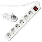 REV Multiple Socket Smart 6-fold 2m Πολύπριζο 6 Θέσεων με Διακόπτη και Καλώδιο 2m 0012626114