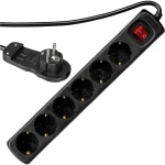 REV Πολύπριζο 6 Θέσεων με USB-A, Διακόπτη και Καλώδιο 2m 0012626514