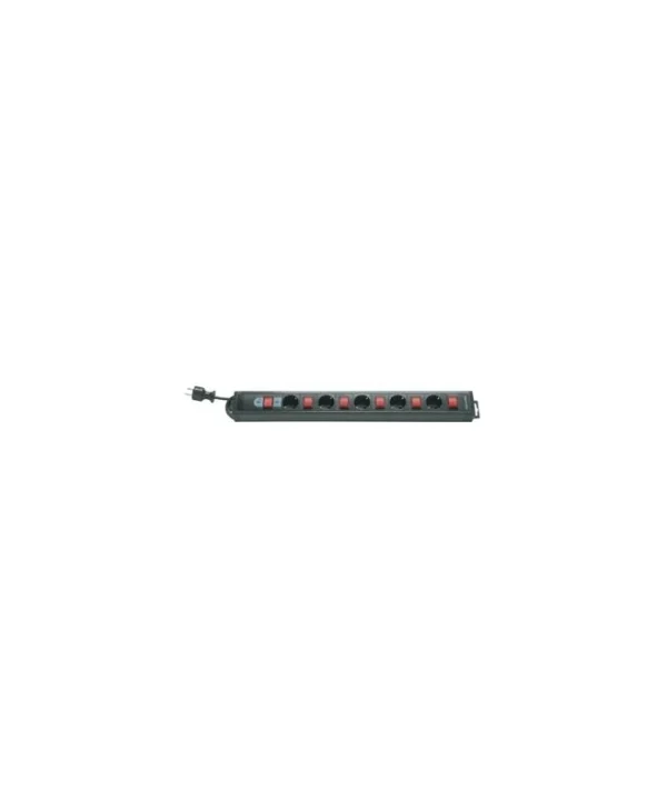 REV Πολύπριζο 5 Θέσεων με USB-A, Διακόπτη και Καλώδιο 3.7m Γκρι 0014503513