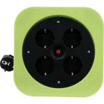 REV Cable Box S S-Box Green 10m Μπαλαντέζα Καρούλι Κλειστού Τύπου 4 Θέσεων με Καλώδιο 10m Διατομή 3 x 1.5mm² και Γείωση 0010012400