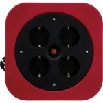 REV Cable Box S S-Box Red Μπαλαντέζα Καρούλι 4 Θέσεων με Καλώδιο 10m 0010012600