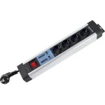 REV Πολύπριζο 4 Θέσεων με 2 USB-A, Διακόπτη και Καλώδιο 2.2m 0014438713