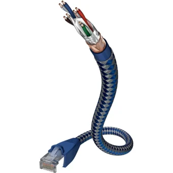 Inakustik SF/UTP Cat.6 (Gigabit) Καλώδιο Δικτύου Ethernet 1m Μπλε 00480301