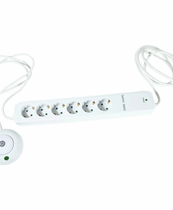 REV Multiple socket outlet 1,5m 6-fold control switch Πολύπριζο 6 Θέσεων με Διακόπτη 00251201