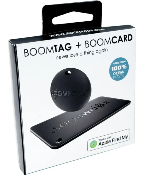 Boompods Boomtag & Boomcard Pack Apple Find My Μαύρο 2τμχ TAGBUN