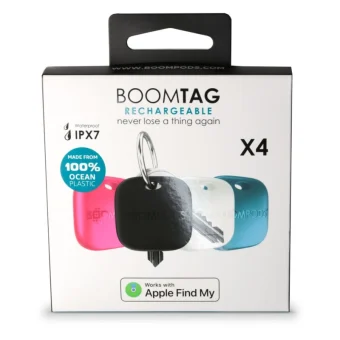 Boompods BoomTag Rechargeable Apple Find My Black, Blue, White, Pink 4τμχ TAGRE4