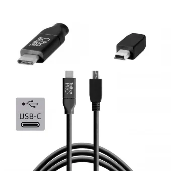 Tether Tools USB 2.0 Cable USB-C male - USB-C Μαύρο 4.6m CUC2415-BLK