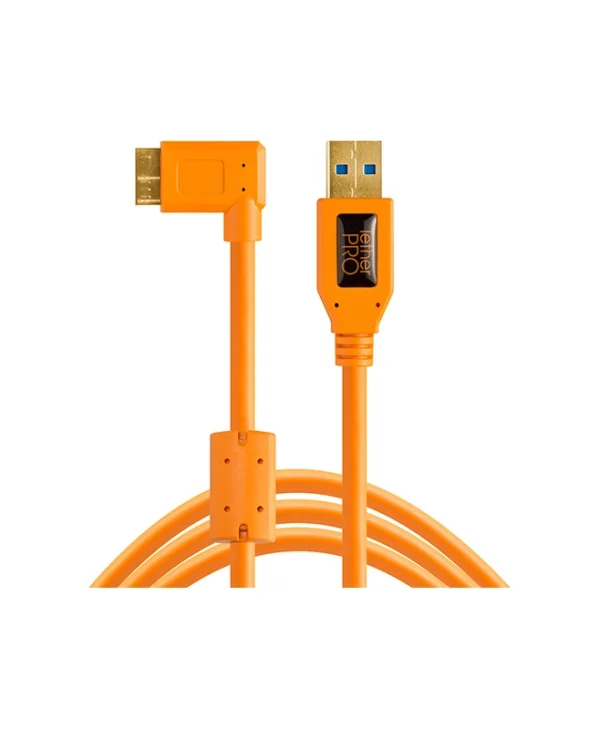 Tether Tools Angle (90°) USB 3.0 to micro USB Cable Πορτοκαλί 4.6m (TET-CU61RT15-ORG)