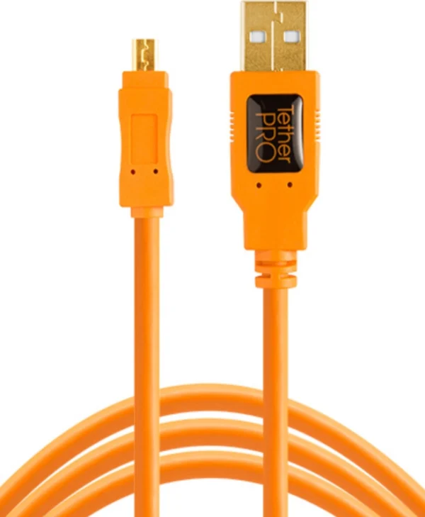 Tether Tools USB 2.0 Cable USB-A male - mini USB-B male 4.6m (CU8015-ORG)