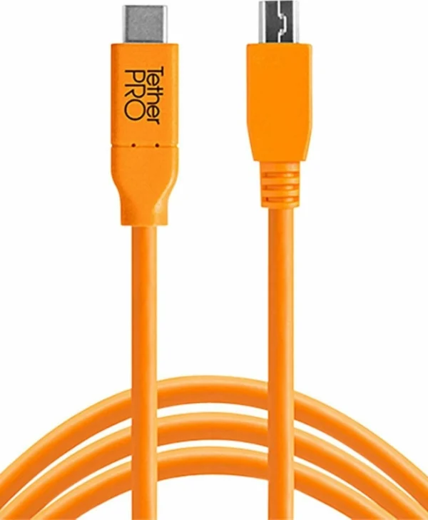Tether Tools TetherPro USB 2.0 Cable USB-C male - mini USB-B Πορτοκαλί 4.60m CUC2415-ORG