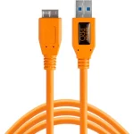 Tether Tools Regular USB 3.0 to micro USB Cable Πορτοκαλί 4.6m (CU5454) - Image 2