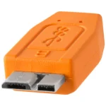 Tether Tools Regular USB 3.0 to micro USB Cable Πορτοκαλί 4.6m (CU5454) - Image 3