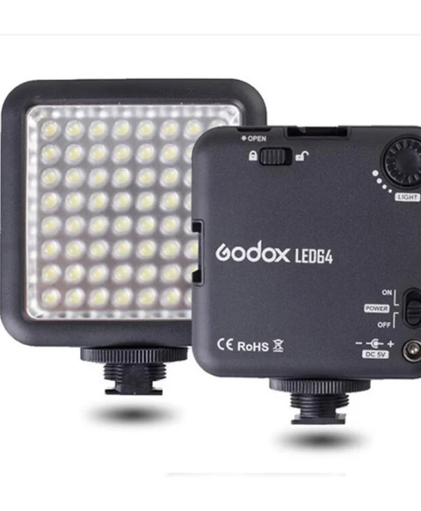 Godox LED64 Video Light 5500 - 65000K 4.5W με Φωτεινότητα LUX 1000 Lux