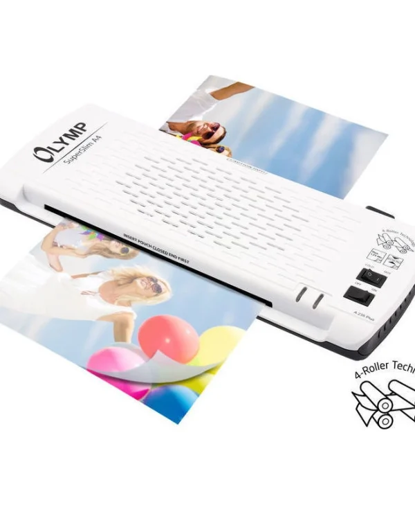 Olympia Πλαστικοποιητής A 235 Plus Επιτραπέζιος White για A4 125 microns με Κόφτη 3146