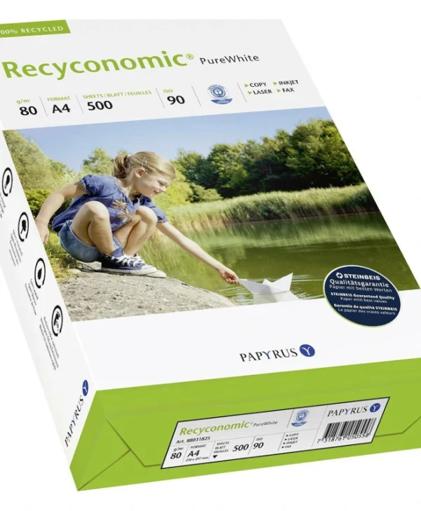 Papyrus Pure White Ανακυκλωμένο Χαρτί Εκτύπωσης A4 80gr/m² 500 φύλλα 2100011081