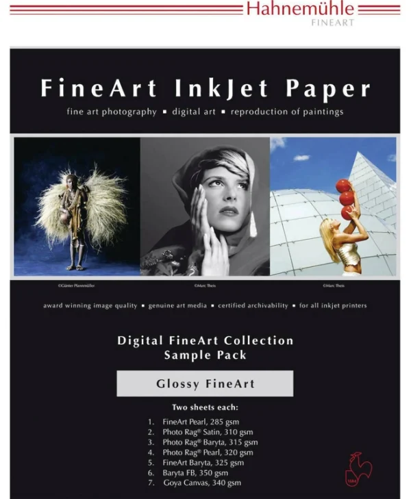 Hahnemuhle Fine Art Glossy Testpack Φωτογραφικό Χαρτί A4 (21x30) για Εκτυπωτές Inkjet 14 Φύλλα 10640308
