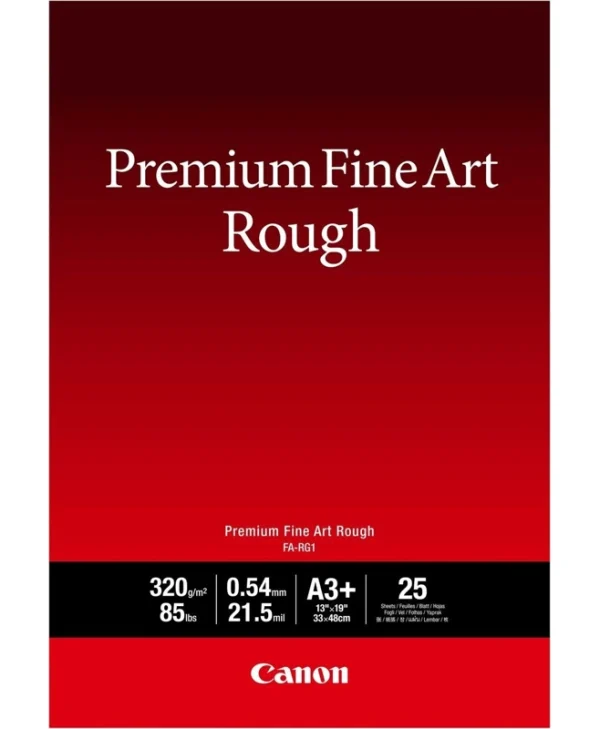 Canon FA-RG1 Φωτογραφικό Χαρτί Premium Fine Art Smooth A3+ 320gr/m² για Εκτυπωτές Inkjet 25 Φύλλα 4562C004