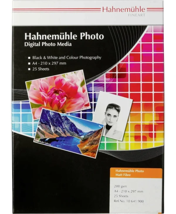 Hahnemuhle Photo Matt Fibre Φωτογραφικό Χαρτί A4 (21x30) 200gr/m² για Εκτυπωτές Inkjet 25 Φύλλα 10641900