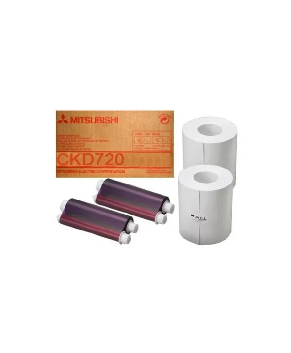Mitsubishi Electric CK-D715 Γνήσια Μελανοταινία & Χαρτί για CP-D90DW-P/CP-D70DW-S/CP-D707DW-S 2τμχ 485076