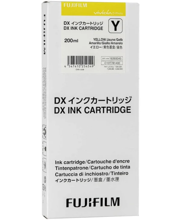 Fujifilm DX Yellow 200ml Γνήσιο Μελάνι Εκτυπωτή InkJet Κίτρινο (70100111584)