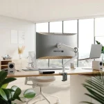 Alogic Βάση Γραφείου Οθόνης έως 35" με Βραχίονα Λευκή (C32GMA1) - Image 3
