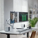 Alogic Βάση Γραφείου για 2 Οθόνες έως 35" με Βραχίονα Λευκή (C32GMA2) - Image 2