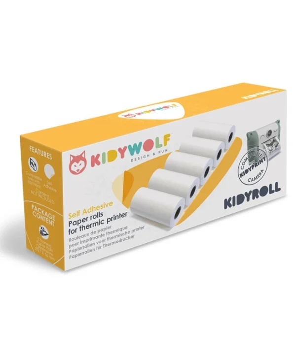 Kidywolf Self Adhesive Paper Rolls Thermic Printer 5 Pcs 418135