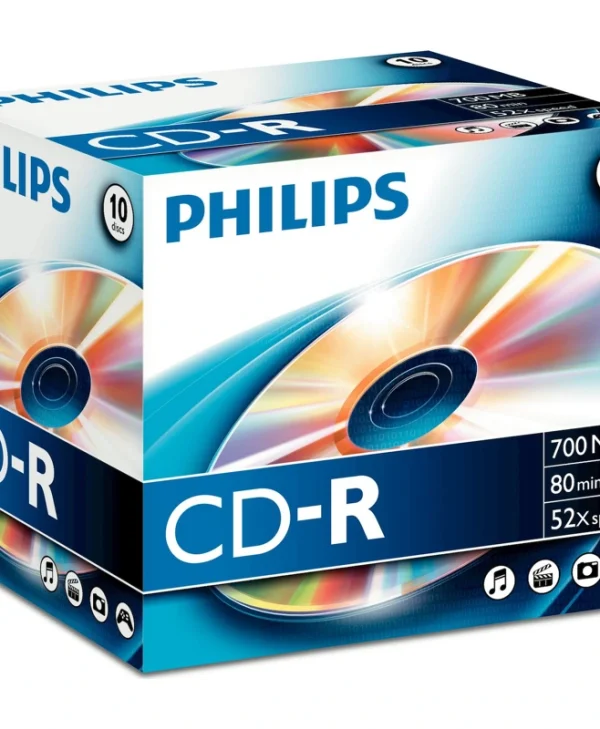 Philips Εγγράψιμα CD-R 52x 700MB 10τμχ CR7D5NJ10/00
